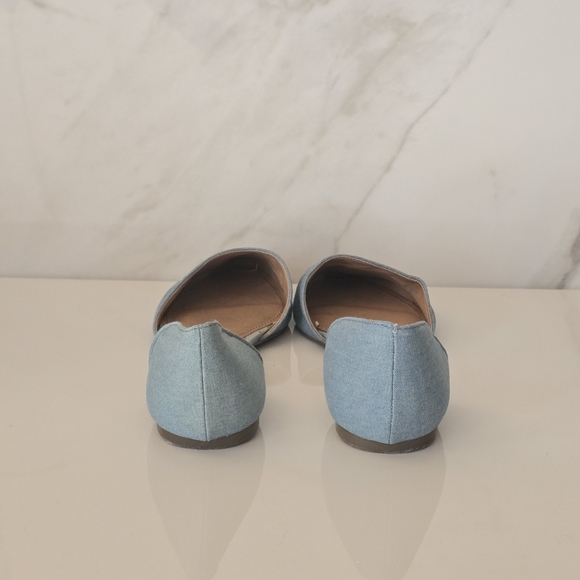 Report | FIG Denim Embroidered Floral pointy toe flats size 10 - Picture 6 of 11